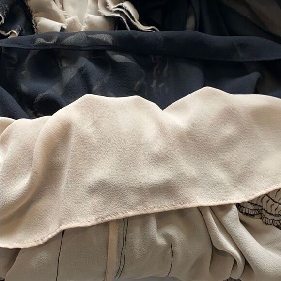 Robert Rodriguez Chiffon Ruffle Halter Lace Blouse - Picture 11 of 14